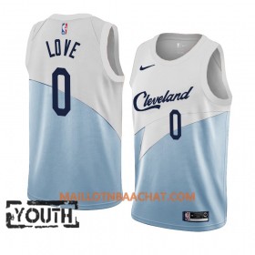 Maillot NBA Cleveland Cavaliers Kevin Love 0 2018-19 Nike Bleu Blanc Swingman - Enfant